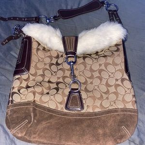 Coach Purse with fur lining